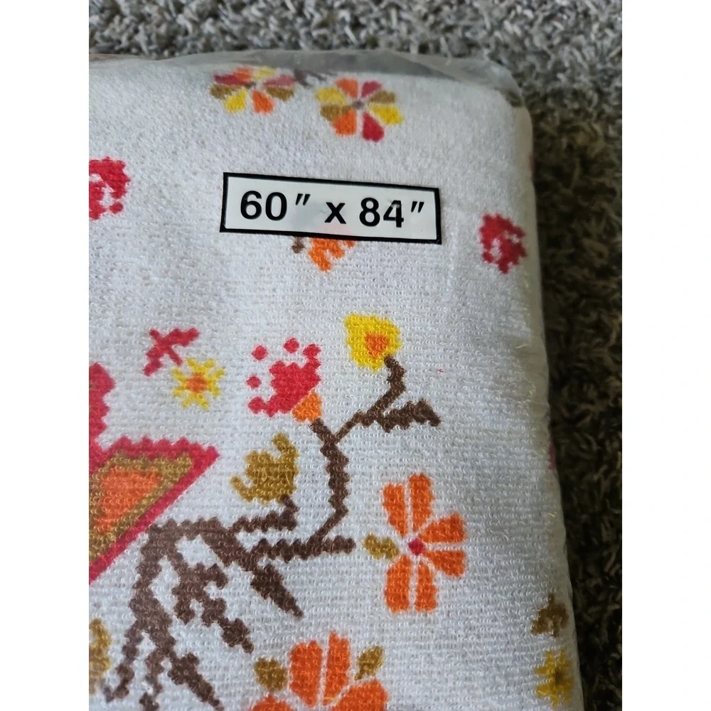 Terry‎ Bear Americana Tablecloth 60X84 by domestic Vintage Flower Power USA Made